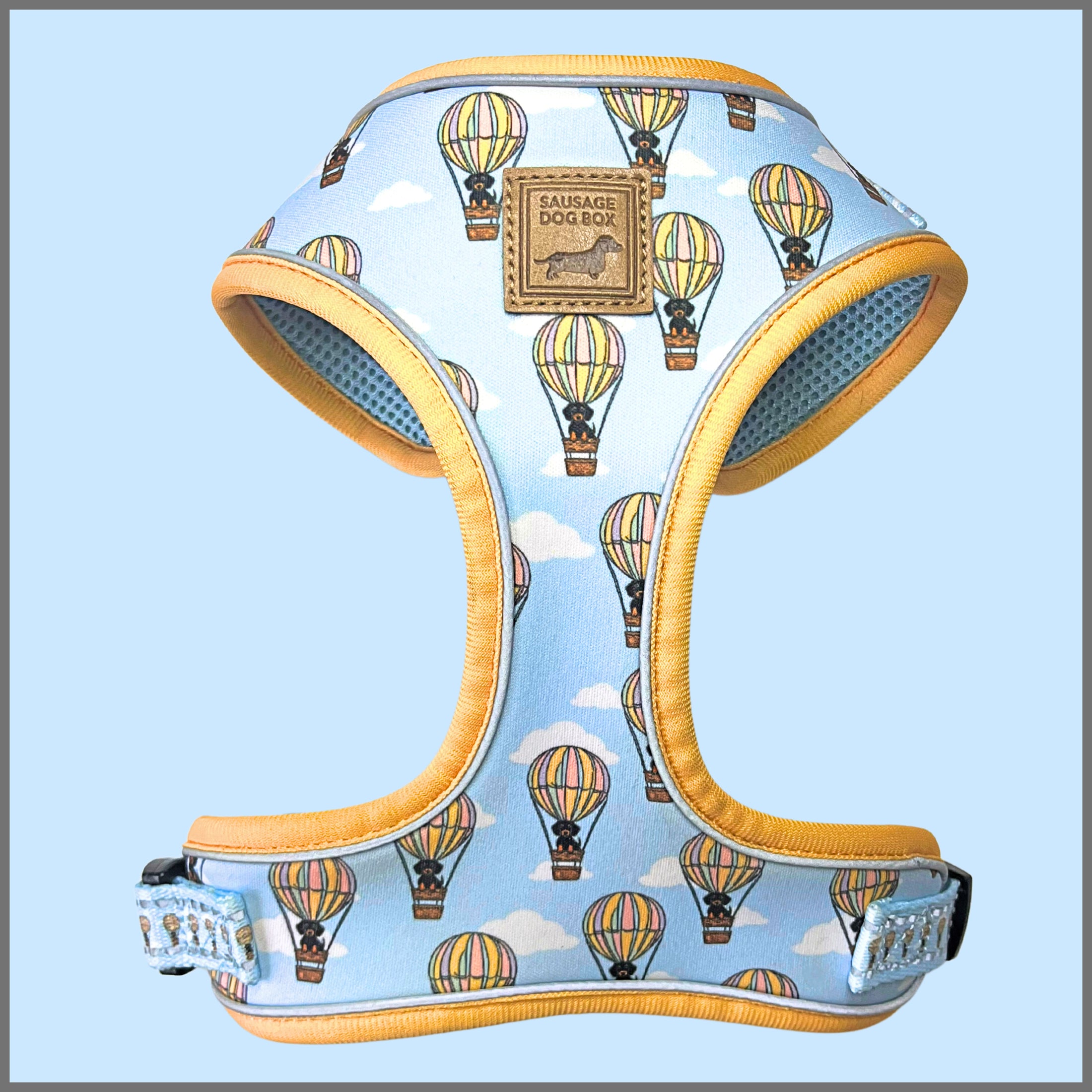 Anti-Rub Sausage Dog Harness - Up Up & Away