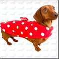 Load image into Gallery viewer, Sausage Dog Box Designer Red Polka Dot 'Minnie' Fleece Coat
