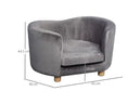 Load image into Gallery viewer, Sausage Dog Box Liliana Velvet Grey Sofa Bed
