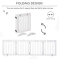 Load image into Gallery viewer, SDB Freestanding Pet Gate 4 Panel Folding Wooden Dog Barrier w/ Support Feet
