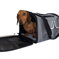 Load image into Gallery viewer, Sausage Dog Box Adventure Dachshund Backpack Carrier Airline Approved Holdall
