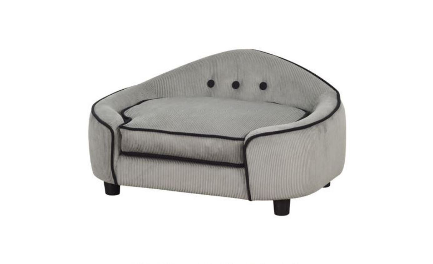 Sausage Dog Box, Dachshund Linnea Luxury Grey Cord Sofa Bed