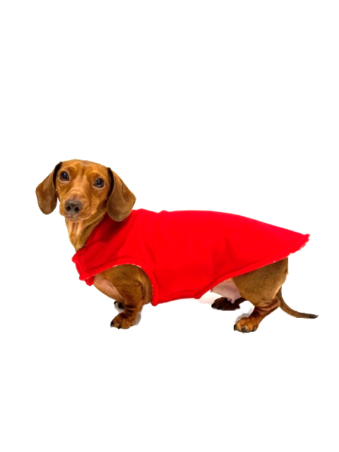 Sausage Dog Box Reversible Christmas Fleece Coat
