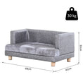 Load image into Gallery viewer, Sausage Dog Box Luxury Grey Leather Look Sofa Bed

