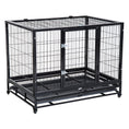 Load image into Gallery viewer, Sausage Dog Box Outdoor Metal Cage Crate With Wheels and Tray

