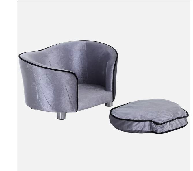 Sausage Dog Box Sofa Bed Silver Grey