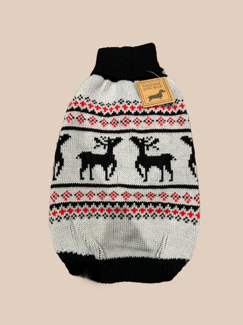 Grey Deer Grandpa Dachshund Sweater Jumper | Sausage Dog Box