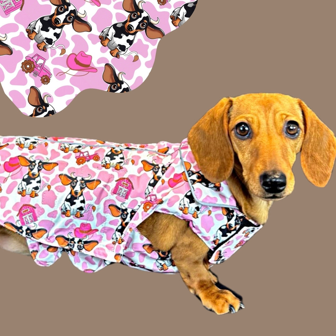 Howdy Cowgirl 'Dach-A-Mac' Dachshund Rain Mac In Bag