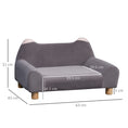Load image into Gallery viewer, Sausage Dog Box Velvet Feel Sofa Bed Grey Pink Ears
