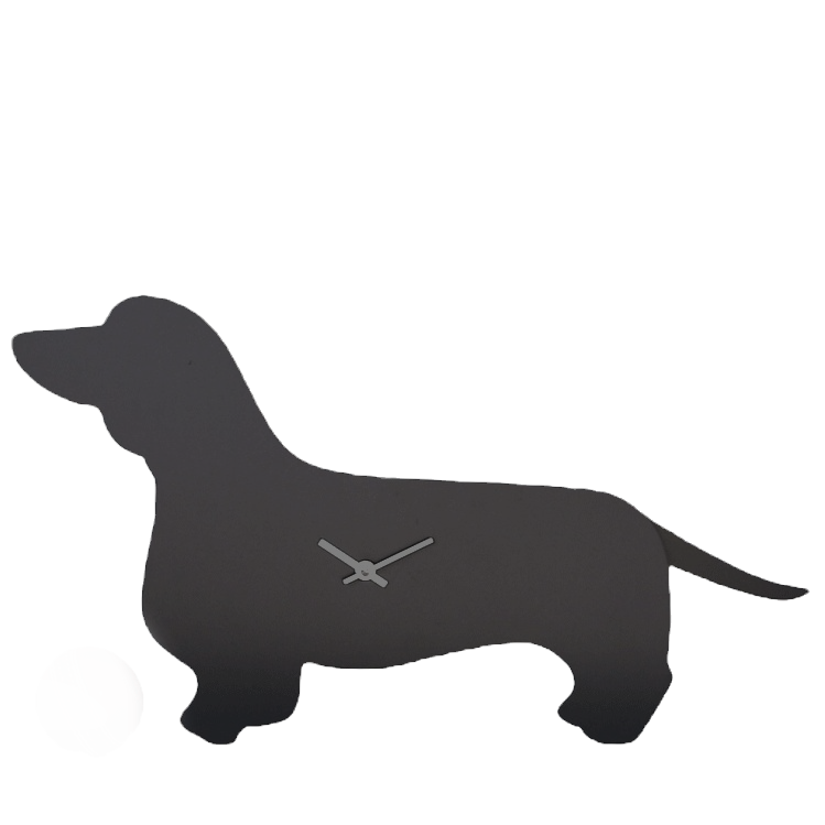 Smooth Haired Dachshund Wagging Tail Clock
