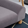 Load image into Gallery viewer, Sausage Dog Box Velvet Feel Sofa Bed Grey Pink Ears
