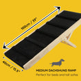 Load image into Gallery viewer, Sausage Dog Box Dachshund Ramp - High Sofa or Bed Wooden Daxie Ramp
