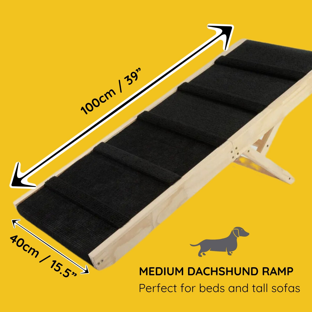 Sausage Dog Box Dachshund Ramp - High Sofa or Bed Wooden Daxie Ramp