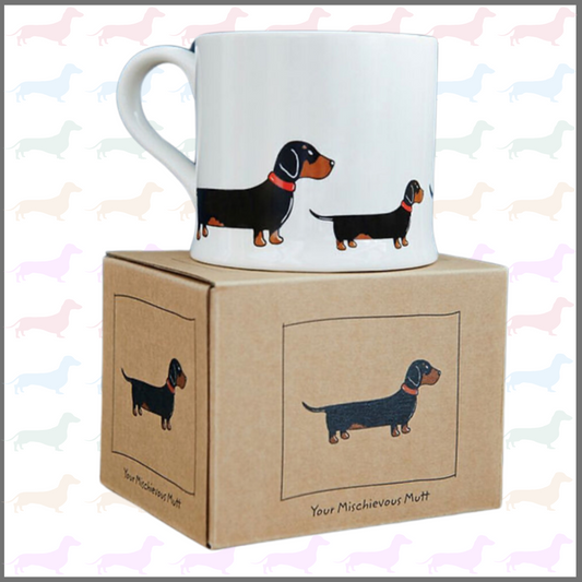 Sausage Dog Box, Dachshund Sweet William Dachshund Mug with Gift Box