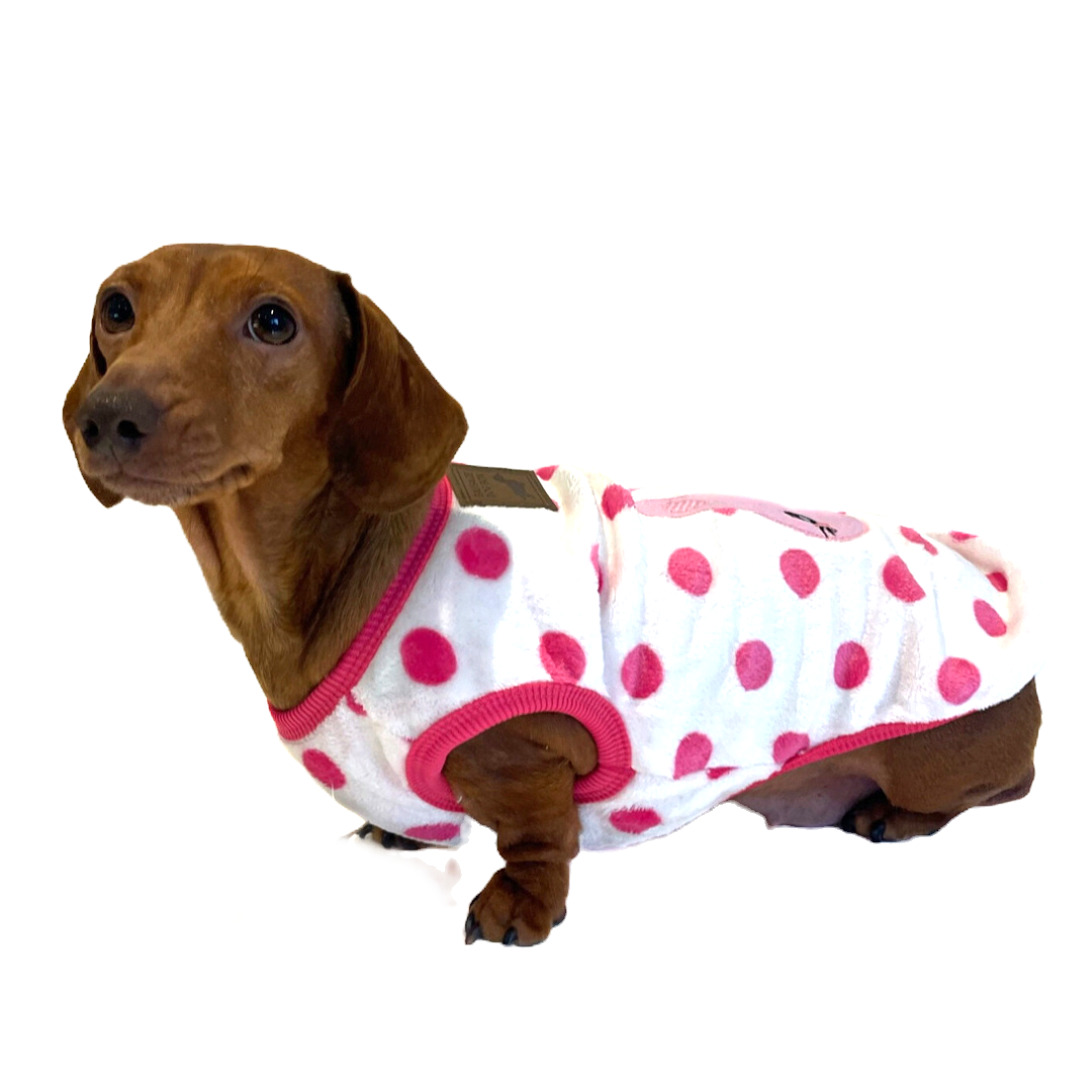 Pink Bunny Hop - Sausage Dog Box Dachshund PJ's/Jumper
