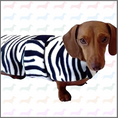 Load image into Gallery viewer, Sausage Dog Box Designer Fleece Waterproof 'Zebra' Dachshund Coat
