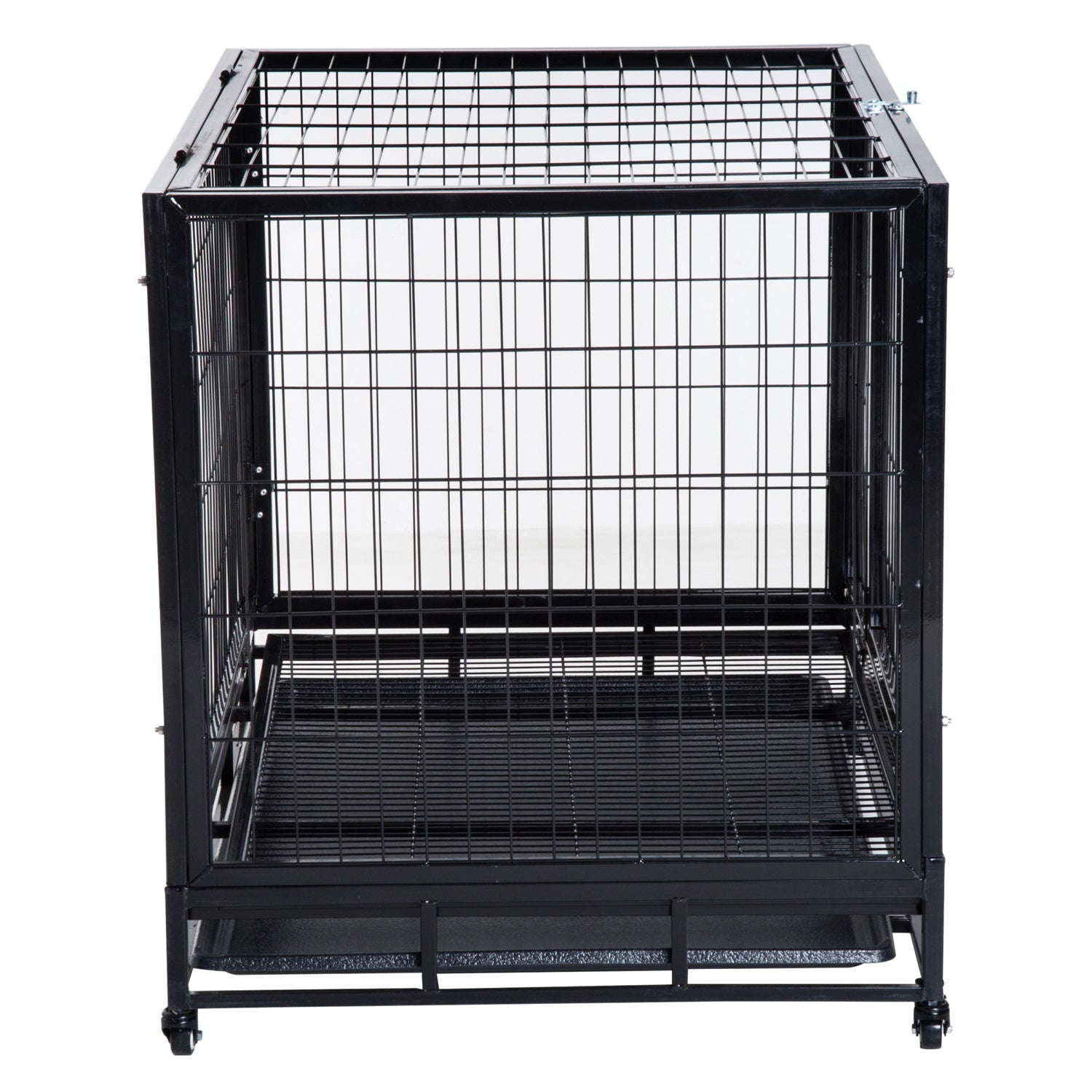 Sausage Dog Box Outdoor Metal Cage Crate With Wheels and Tray