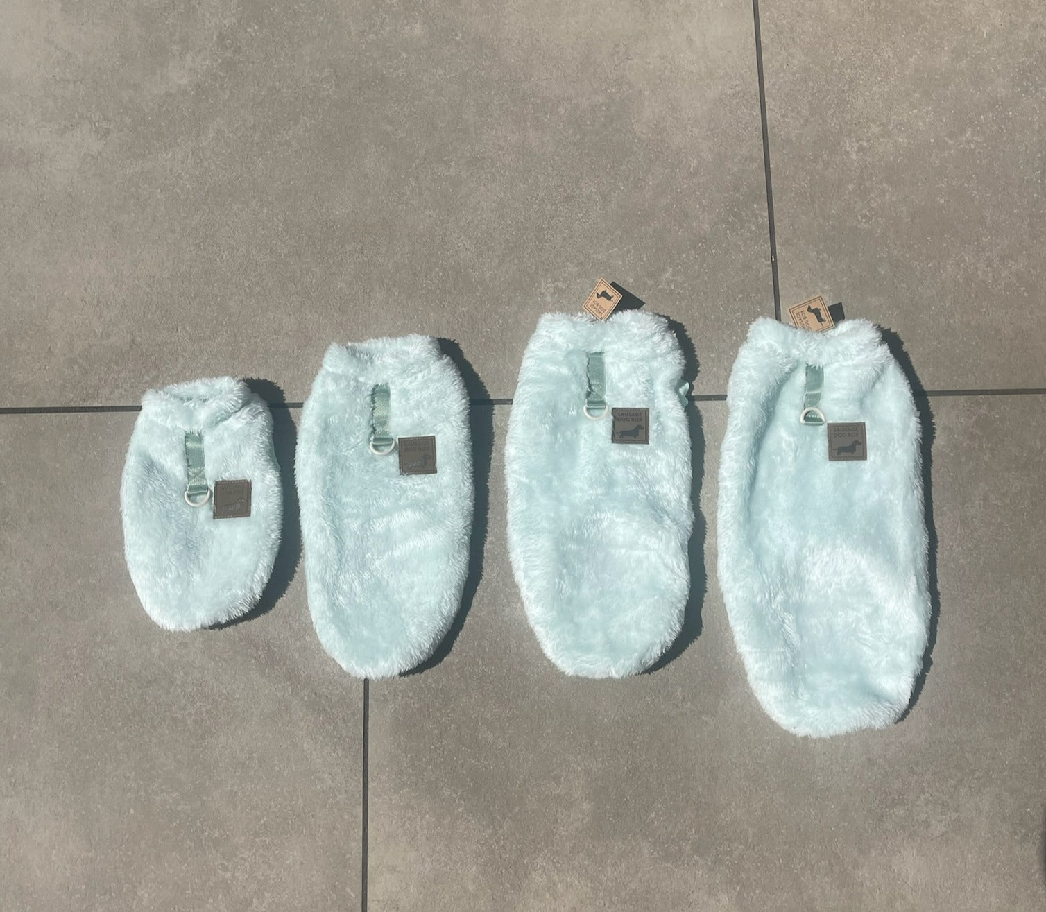 Frosty Mint Green Dachshund Snuggle Fleece - Sausage Dog Box Jumper