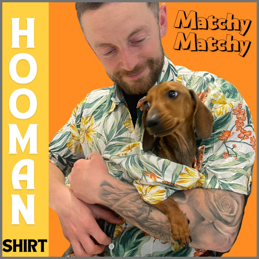 Sausage Dog Box Hooman Dad Men’s Hawaiian Shirt