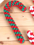 Load image into Gallery viewer, Sausage Dog Box Christmas Candy Cane Rope Toy
