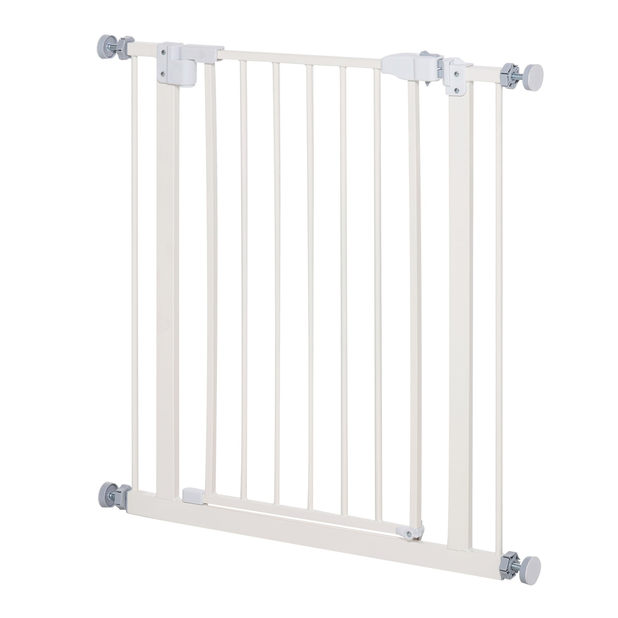 SDB Pet Safety Gate Pressure Fitted Stair Barrier w/ Auto-Close Double Lock