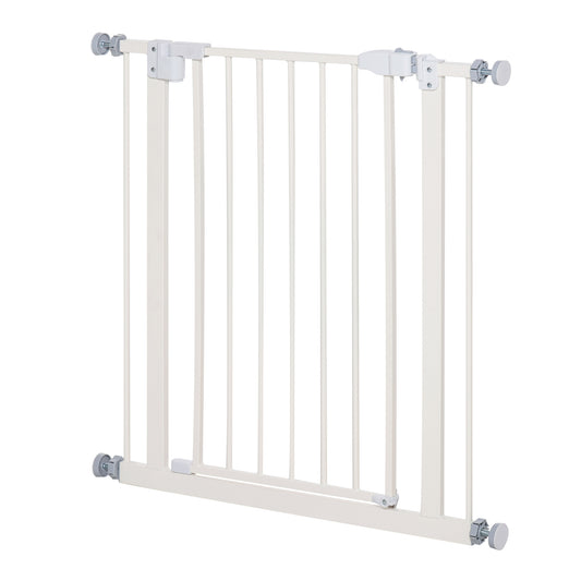SDB Pet Safety Gate Pressure Fitted Stair Barrier w/ Auto-Close Double Lock