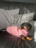 Load image into Gallery viewer, "Powder Puff Pink" Luxury Cable Knit Dachshund Jumper - Sausage Dog Box
