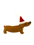 Load image into Gallery viewer, Sausage Dog Box Felt Dachshund Christmas Tree Decoration With Bell
