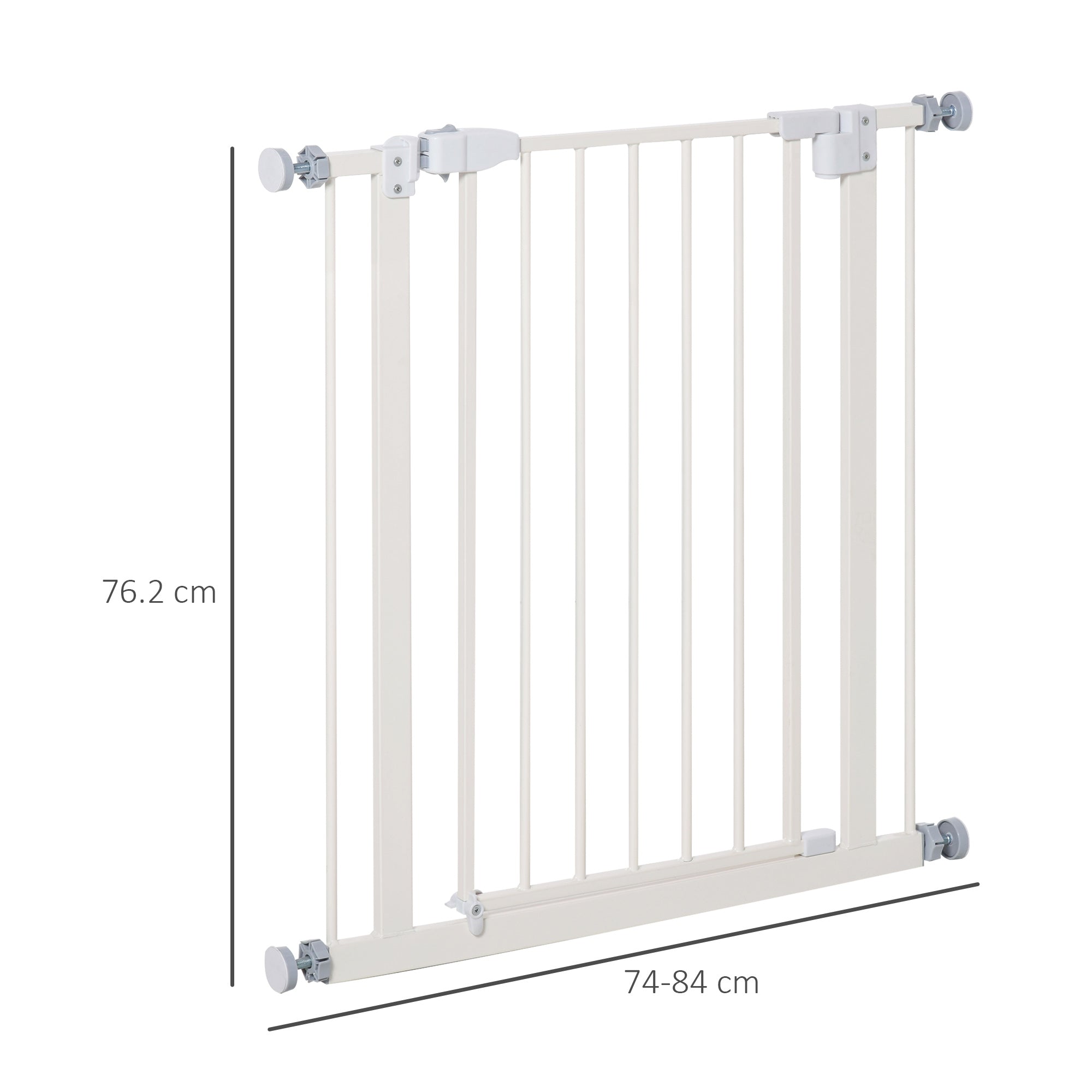 SDB Pet Safety Gate Pressure Fitted Stair Barrier w/ Auto-Close Double Lock