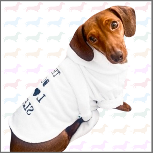 CLEARANCE - Sausage Dog Box, Dachsund Dressing Gown / Bath Robe