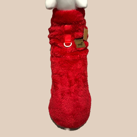 Red Dachshund Jumper | Sausage Dog Harness Fleece Sweater Miniature / Standard