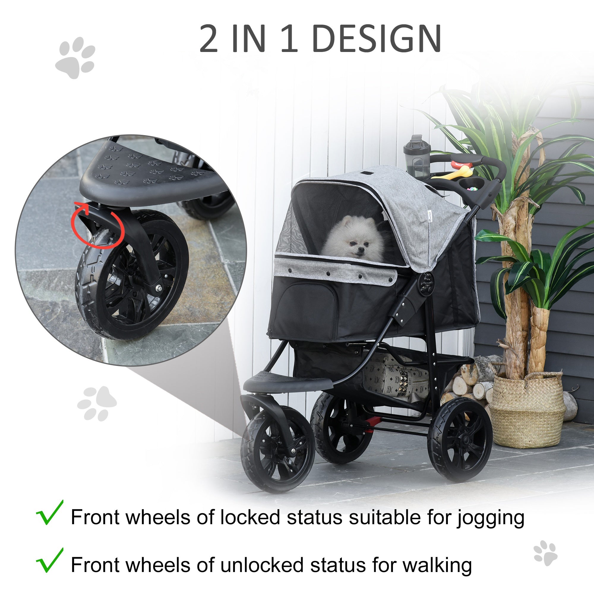 Dachshund Pram Travel Stroller / Dog Pushchair