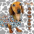 Load image into Gallery viewer, Howdy Cowboy 'Dach-A-Mac' Dachshund Rain Mac In Bag Sausage Dog Box Coat
