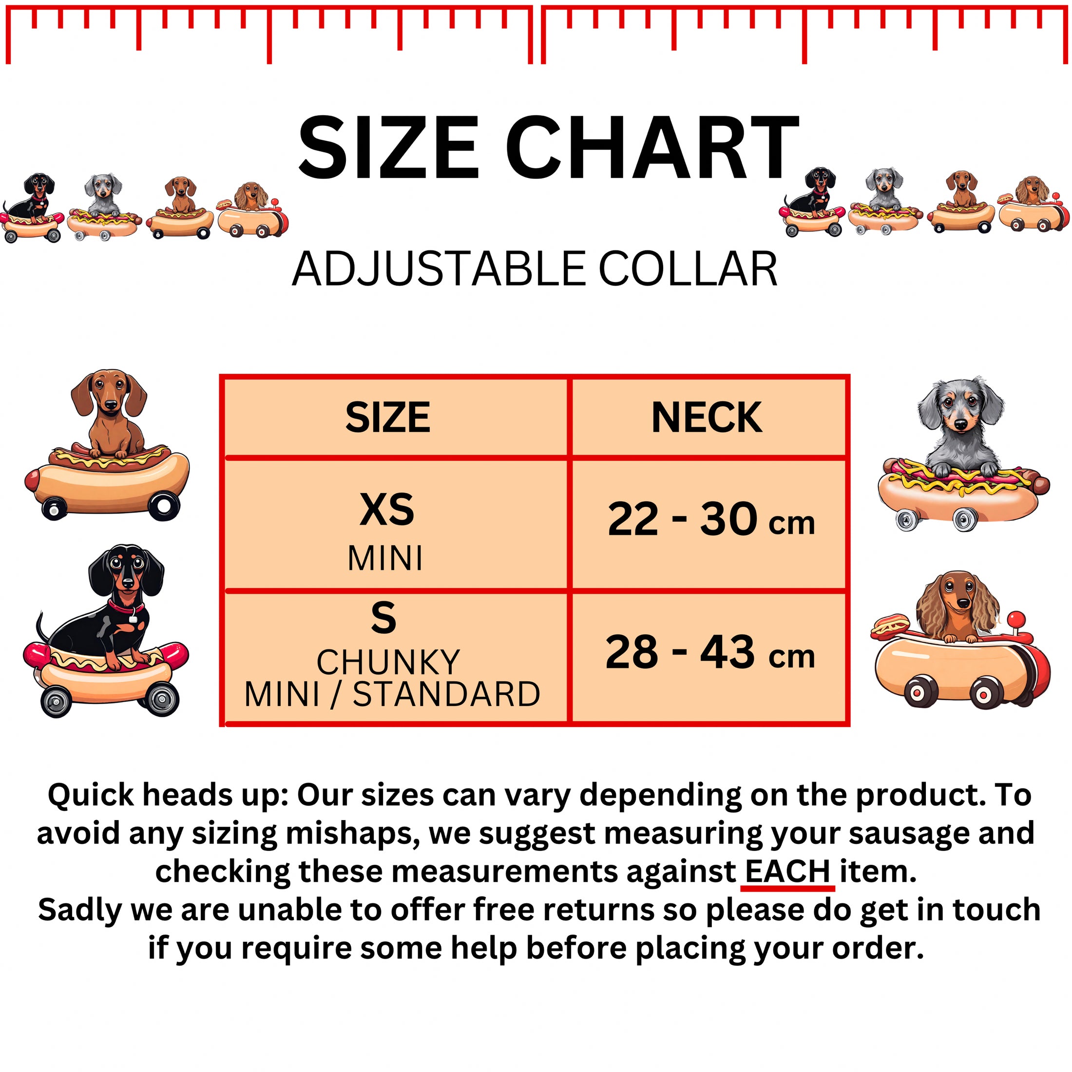 Adjustable Collar - Weiner On Wheels
