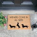 Load image into Gallery viewer, Sausage Dog Box, Dachshund Wieners Doormat
