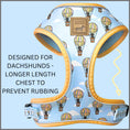Load image into Gallery viewer, Anti-Rub Sausage Dog Harness - Up Up & Away
