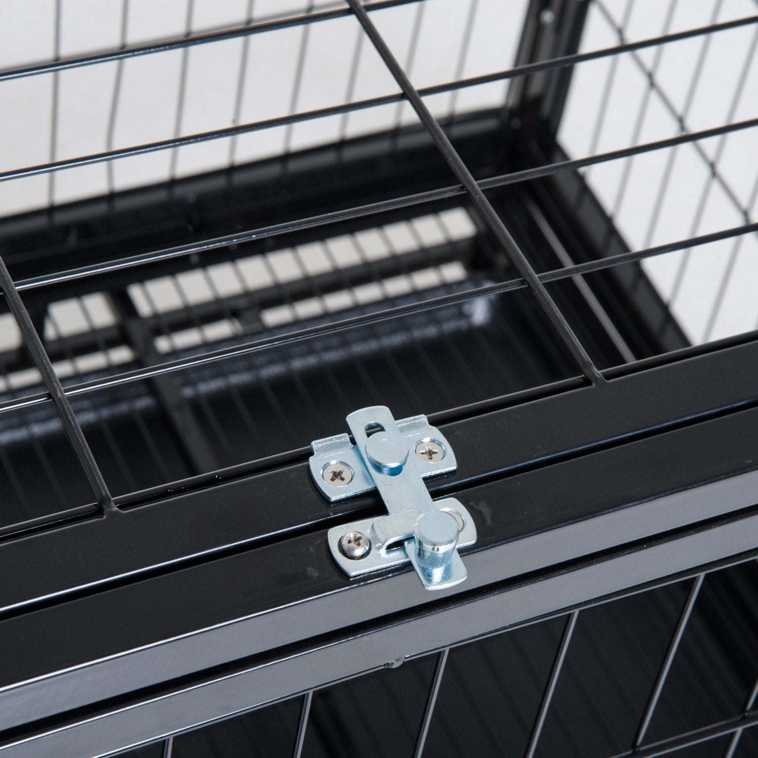 Sausage Dog Box Outdoor Metal Cage Crate With Wheels and Tray