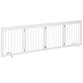 Load image into Gallery viewer, SDB Freestanding Pet Gate 4 Panel Folding Wooden Dog Barrier w/ Support Feet
