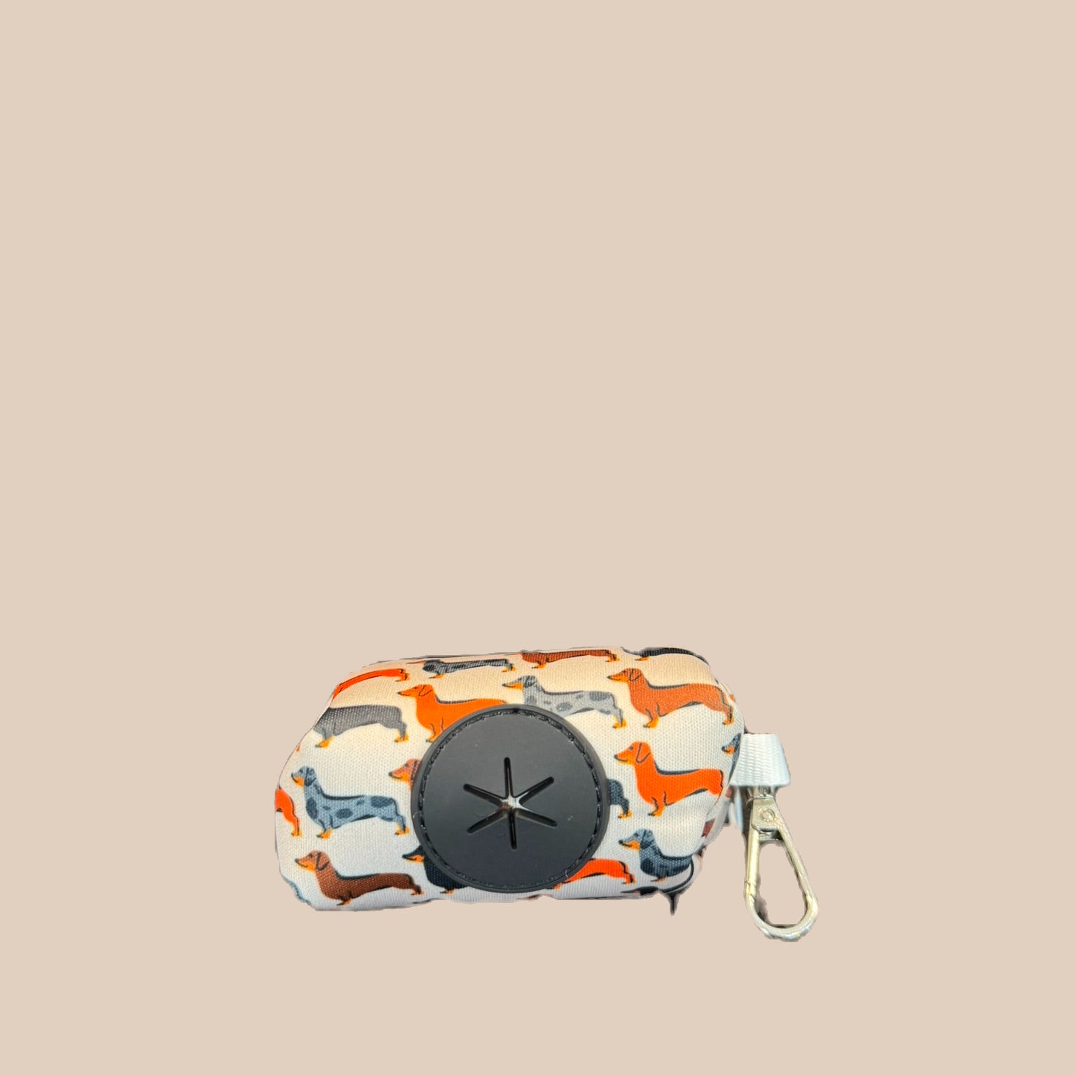 Beige Sophisticated Sausage Dachshund Poop Bag Holder