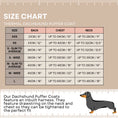 Load image into Gallery viewer, Navy Thermal Dachshund Puffer Coat With Inbuilt Harness Balloon Sausage Dog
