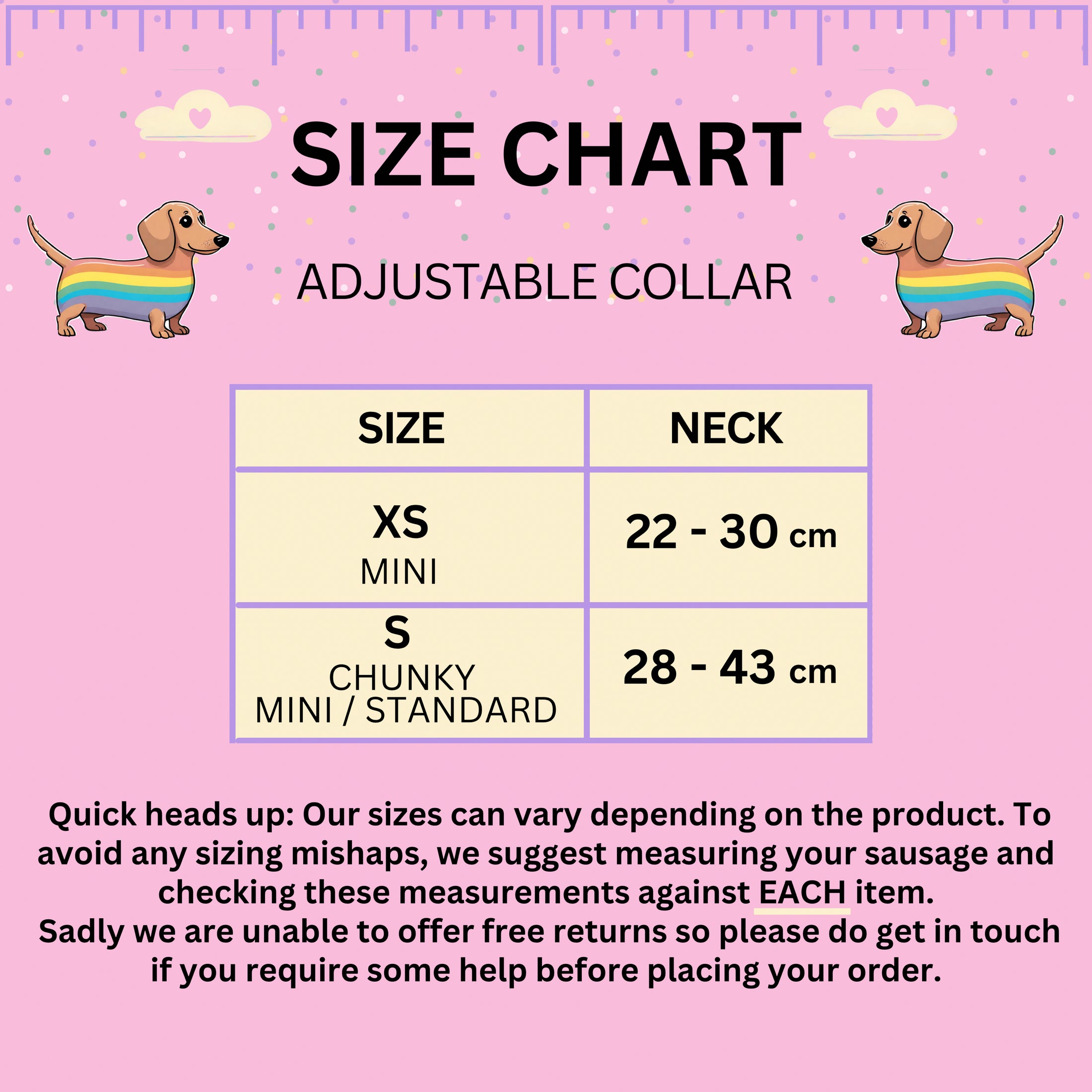 Adjustable Collar - Chasing Rainbows