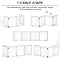 Load image into Gallery viewer, SDB Freestanding Pet Gate 4 Panel Folding Wooden Dog Barrier w/ Support Feet
