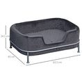 Load image into Gallery viewer, Sausage Dog Box, Dachshund Amity Grey/Silver Luxury Velvet Dog Bed Sofa
