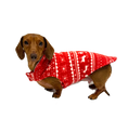 Load image into Gallery viewer, Sausage Dog Box Reversible Christmas Fleece Coat
