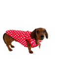 Load image into Gallery viewer, Sausage Dog Box Polka Puffer Coat
