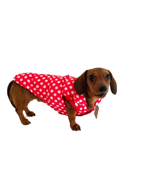Sausage Dog Box Polka Puffer Coat