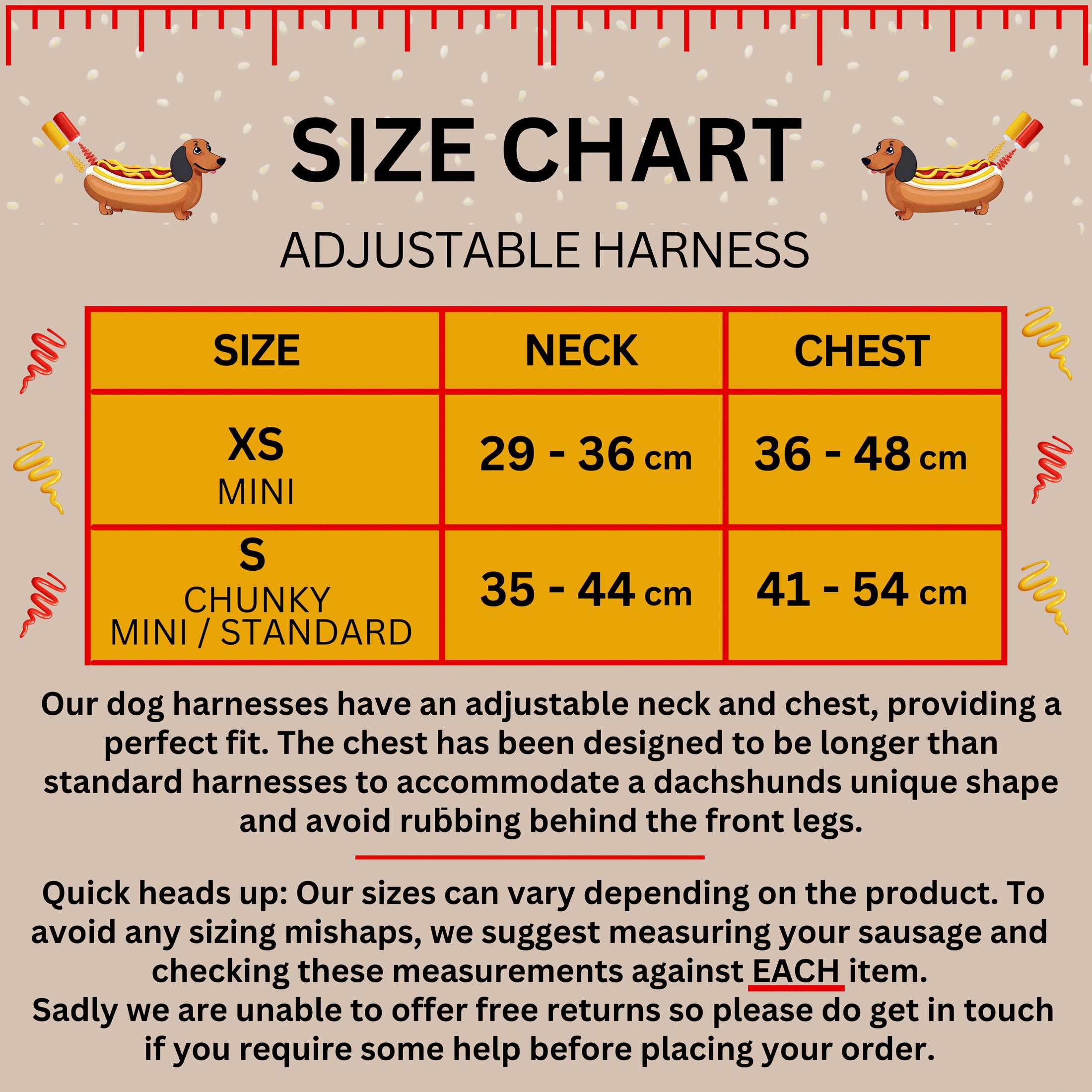 Adjustable Harness - Saucy Sausage
