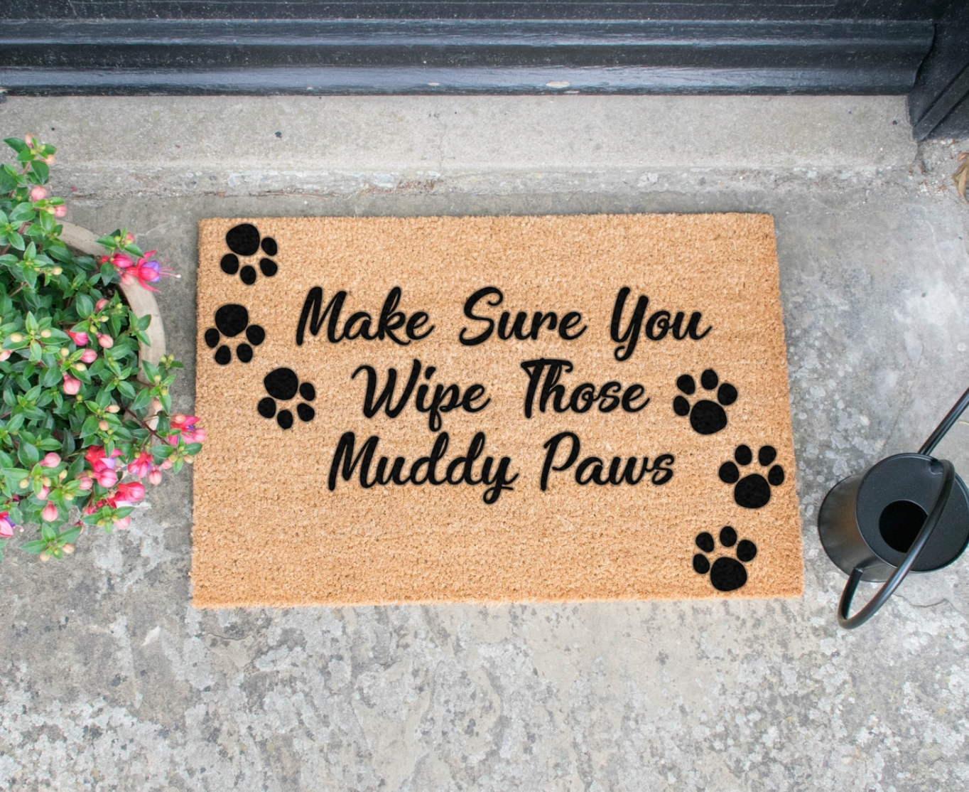 Sausage Dog Box "Make Sure You Wipe Those Muddy Paws" Doormat