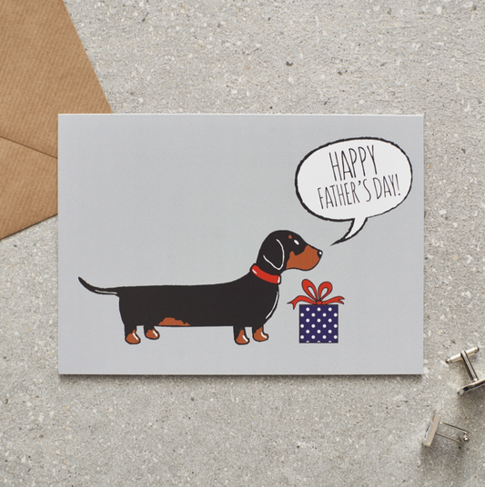 Sausage Dog Box Dachshund "Happy Father's Day" Card