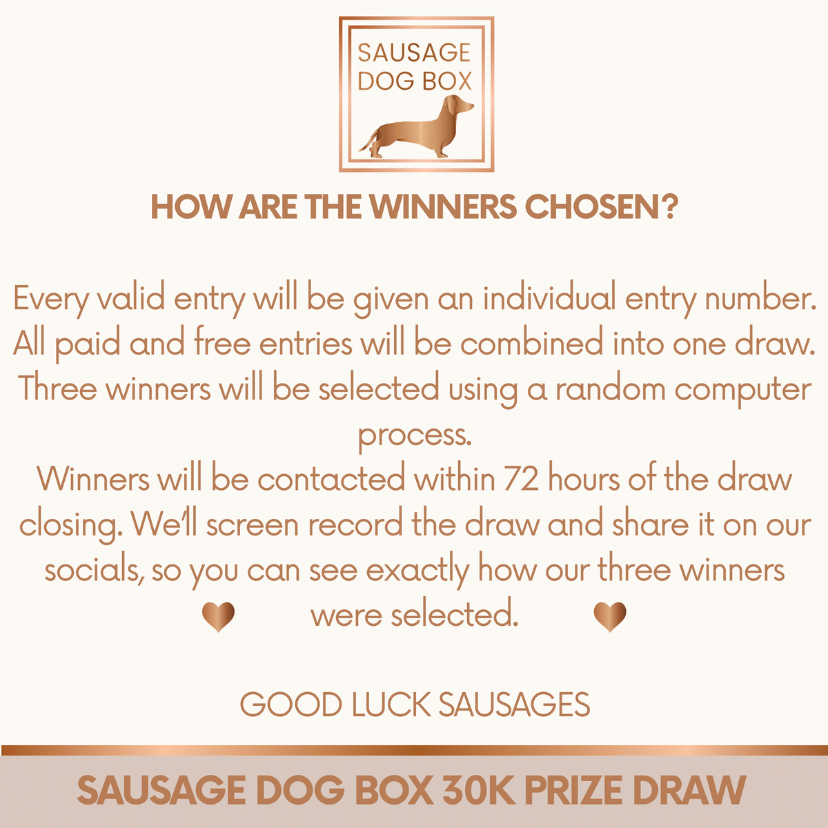 Sausage Dog Box 30K Prize Draw | £300 in Prizes